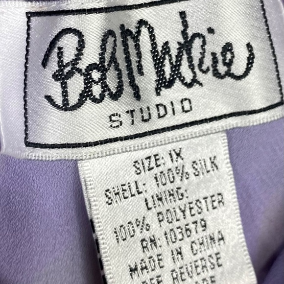 Bob Mackie 1X 16 18 Set Outfit 2 pc. Skirt Top Shirt 100% SILK Floral Purple - Picture 4 of 4